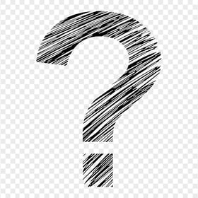 Black Scribble Question Mark Sign HD PNG