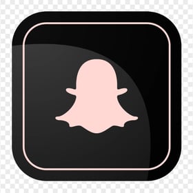 HD Snapchat Black & Pink Square App Logo Icon PNG Image