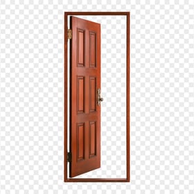 HD Brown Wooden Open Door Transparent PNG