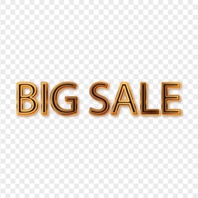 Big Sale Gold Text Transparent Background