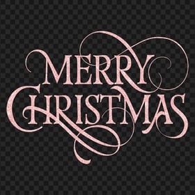 HD Rose Gold Glitter Merry Christmas Text PNG