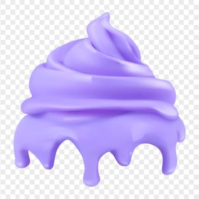 Download HD Purple Ice Cream Whipped Cream PNG