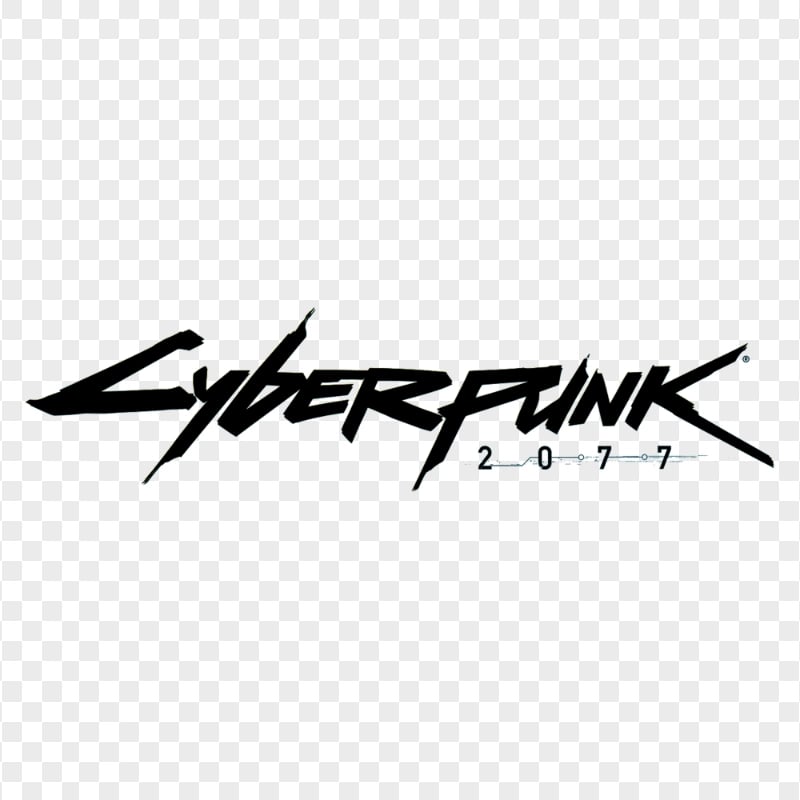 HD Black Cyberpunk 2077 Game Logo PNG