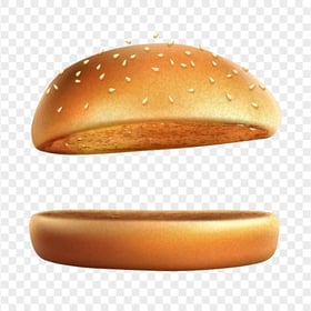 HD Empty Hamburger Bread Bun Transparent PNG