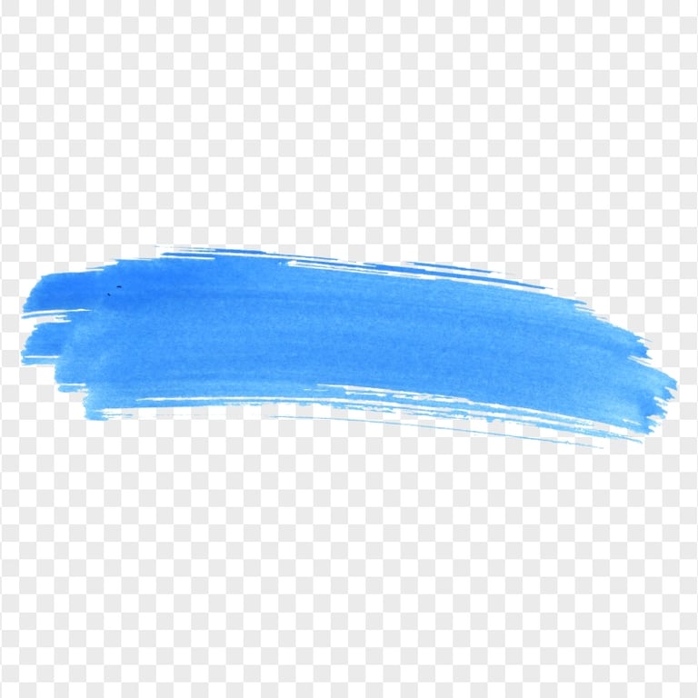 Watercolor Brush Blue Effect PNG