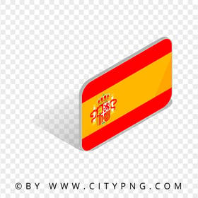 Spain Isometric 3D Flag Icon HD Transparent PNG