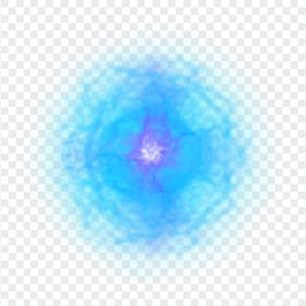 HD Blue Light Energy Ball Effect PNG