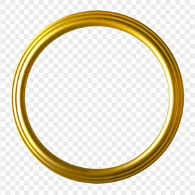 Yellow Circular Round Frame PNG