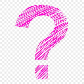PNG Pink Scribble Question Mark Sign