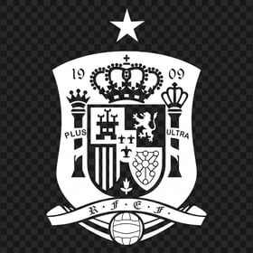Spain National Football Team White Logo FREE PNG