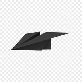 Black Paper Plane HD PNG