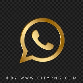 Whatsapp Golden Logo Icon HD Transparent PNG
