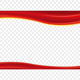 HD Red Silk Ribbon Transparent Background