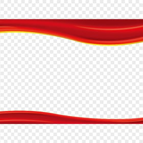 HD Red Silk Ribbon Textile Up And Down Borders PNG