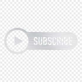 HD Silver Metal Brushed Youtube Subscribe Button Logo PNG