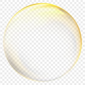 HD Golden Round Soap Bubble PNG