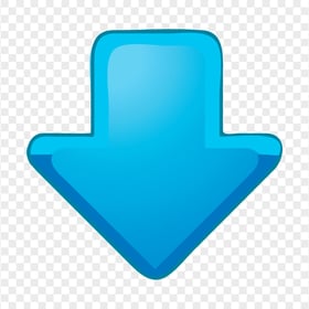 Down Arrow Downward Download Blue Button Icon HD PNG