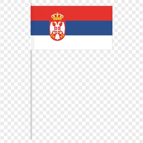 HD Paper Serbia Flagpole PNG