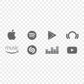 Music Listening Apps Logos PNG