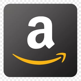 Black Square Mobile App Amazon Logo Icon