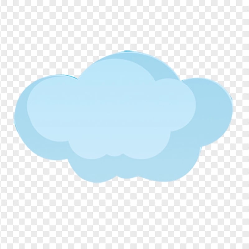 HD Cartoon Blue Cloud Icon Transparent PNG