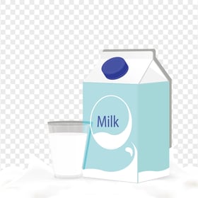 HD Milk Glass And Box Clipart Packaging PNG