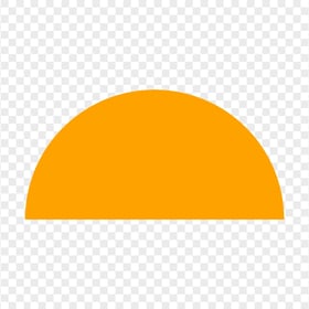 Orange Half Semi Circle PNG IMG
