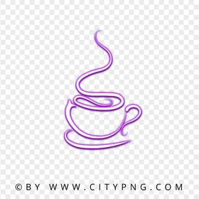 Purple Neon Light Coffee Mug Cup HD Transparent PNG