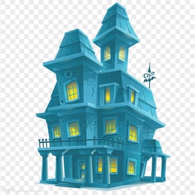 Halloween Cartoon Haunted House PNG