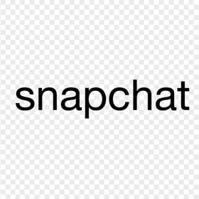 HD Snapchat Social Media Black Text Word Logo PNG Image