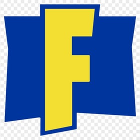 HD Fortnite Yellow & Blue F Logo Letter PNG