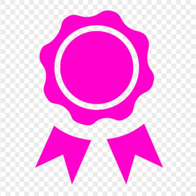 Pink Medal Ribbon Icon PNG