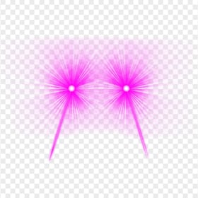 HD Pink Eyes Lazer Flare Effect Front View PNG