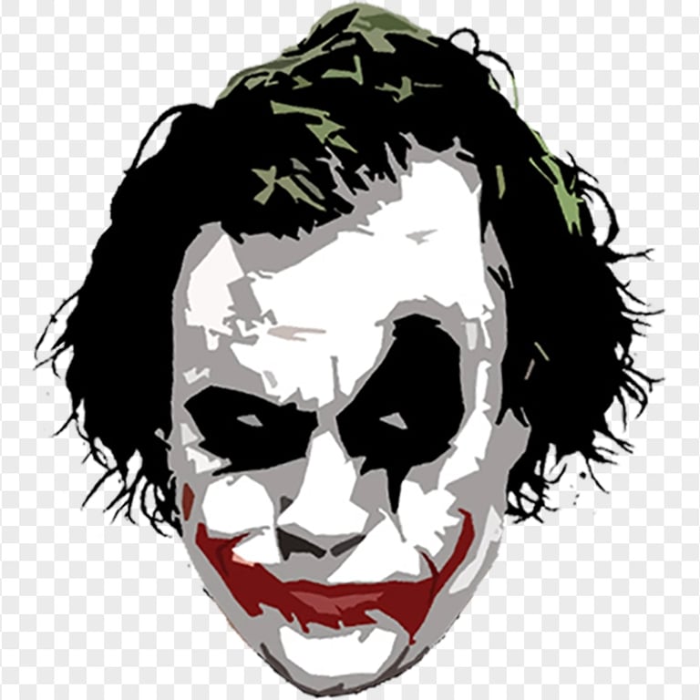 Face Silhouette Of Joker With Red Mouth | Citypng
