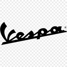 Transparent Vespa Black Logo