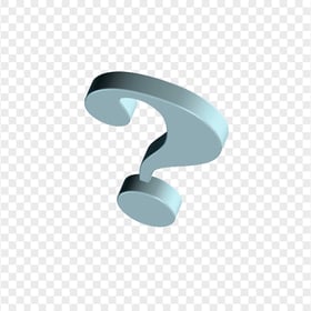 3D Question Sign Top View PNG