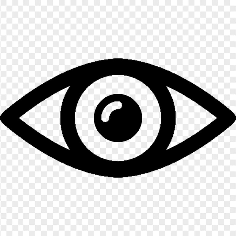 Eye View Watching Black Icon Transparent Background