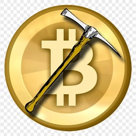 HD Bitcoin BTC Mining Icon PNG