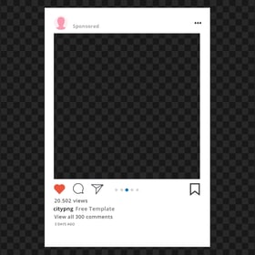 Instagram Post Sponsored Template With Shadow