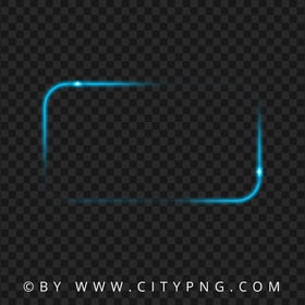 Glowing Creative Blue Neon Frame HD PNG