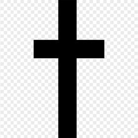 Black Simple Christianity Religion Cross Icon