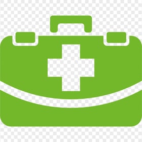 Green First Aid Medical Emergency Handbag Kit Icon