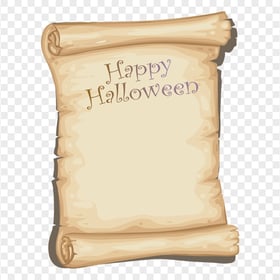 Happy Halloween Old Paper Letter Illustration HD PNG