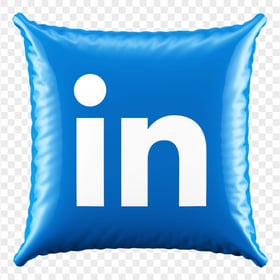 HD Linkedin IN 3D Pillow Logo Icon Symbol Transparent PNG