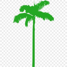 HD Green Palm Tree Silhouette PNG