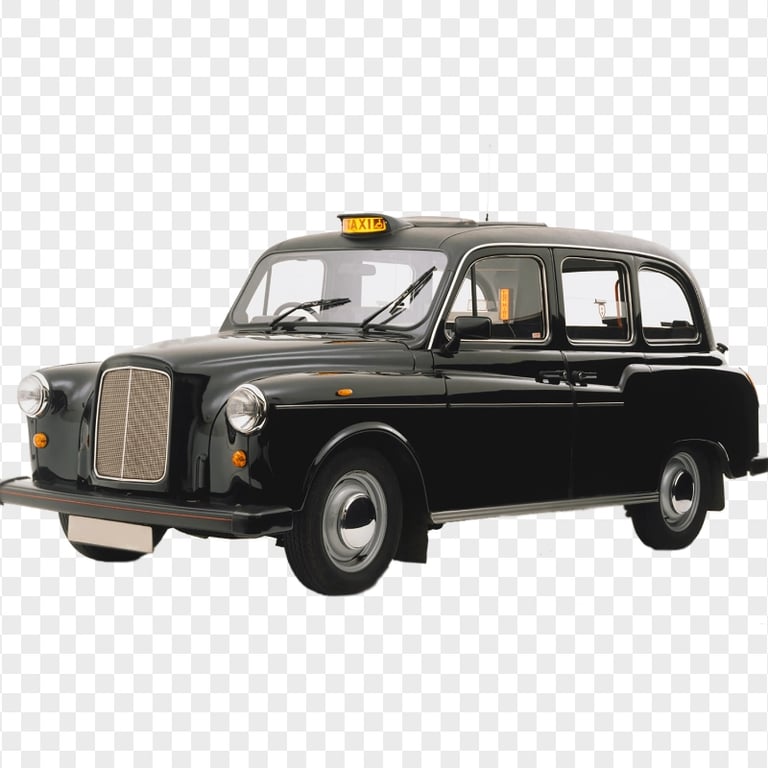 TX4 Classic London Taxi Cab Transparent Background