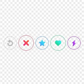 Tinder App Buttons FREE PNG
