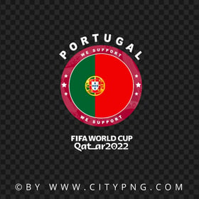 We Support Portugal World Cup 2022 Logo Download PNG