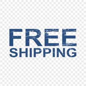 Blue Free Shipping Word Stamp Style Effect