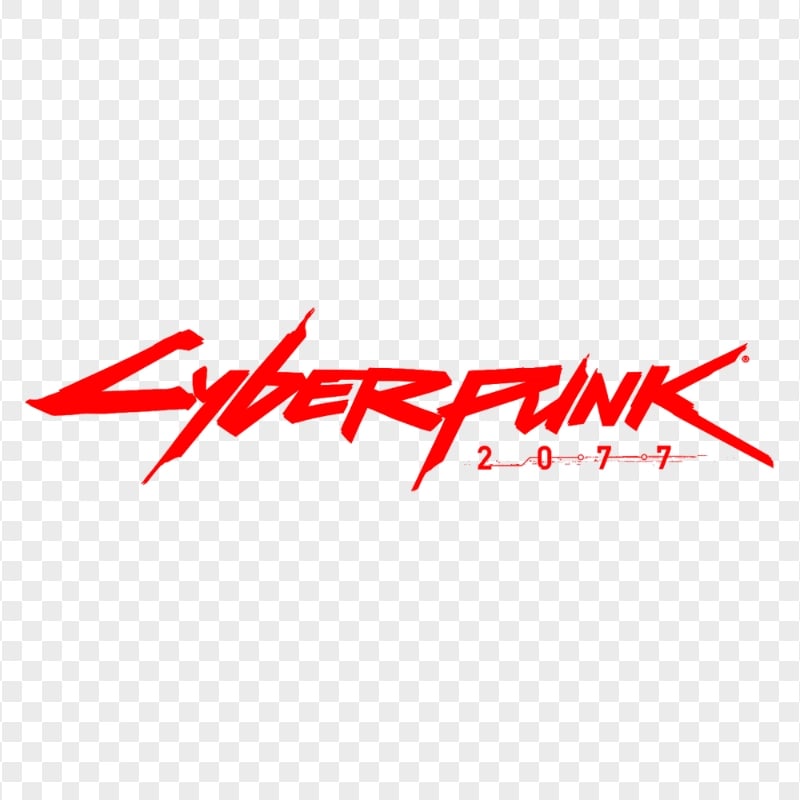 HD Red Cyberpunk 2077 Game Logo PNG